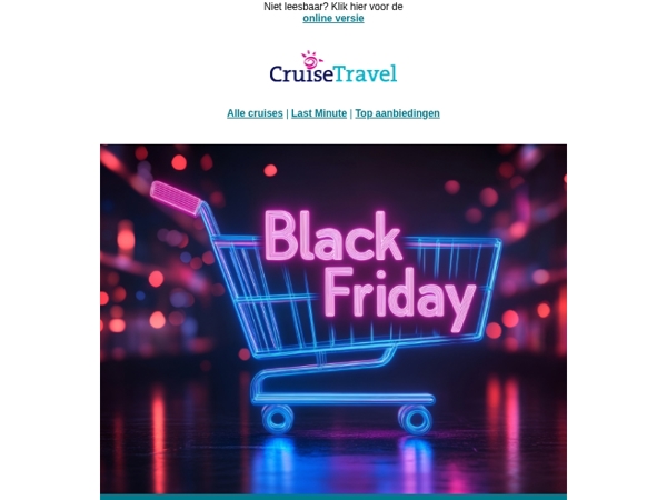 Pre-Black Friday korting bij Cruise Travel