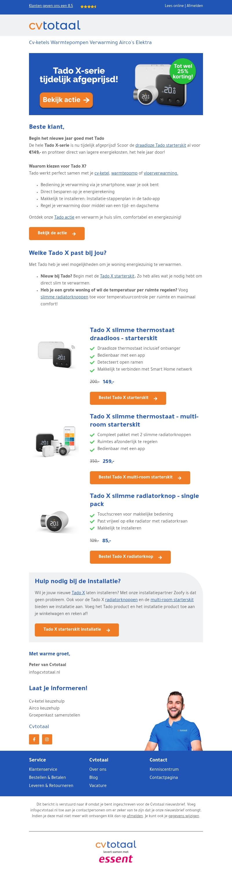 Tado X tijdelijk afgeprijsd! Tado X tijdelijk afgeprijsd!