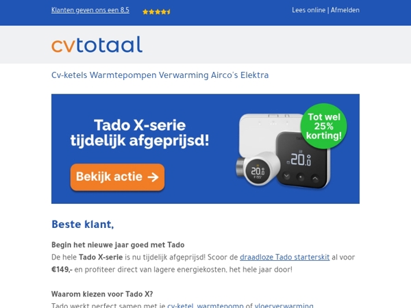 Tado X tijdelijk afgeprijsd!