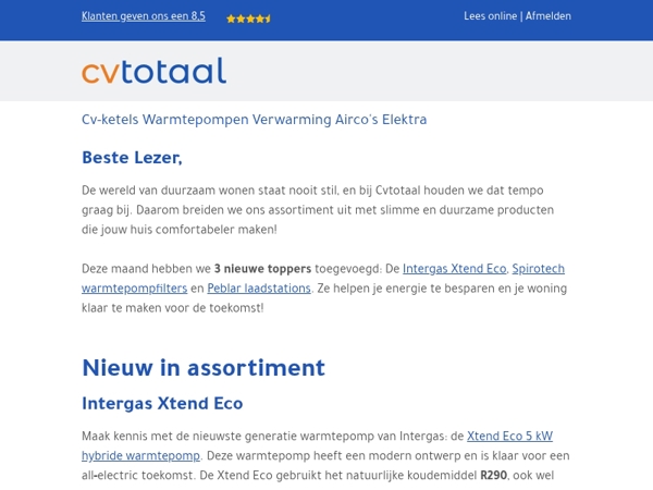 Nieuw: Intergas Xtend Eco monoblock