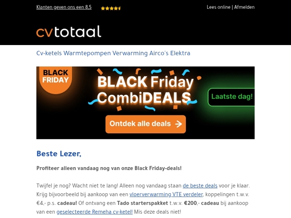 Black Friday eindigt bijna!