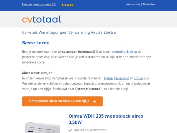 De top 3 monoblock airco’s vergeleken