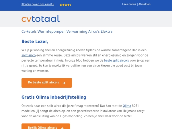 Populaire airco's op een rijtje