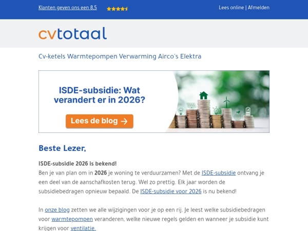 ISDE-subsidie 2026 bekend!