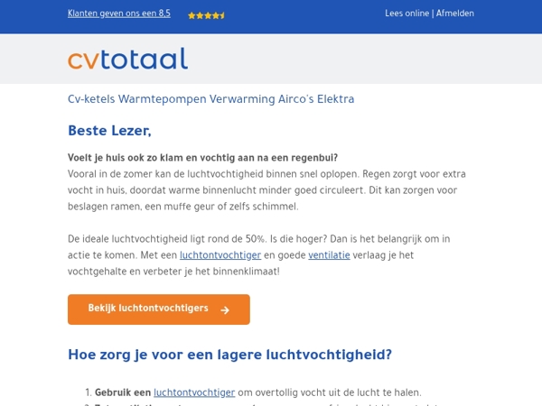 Vocht in Huis? Zo kom je er van af!