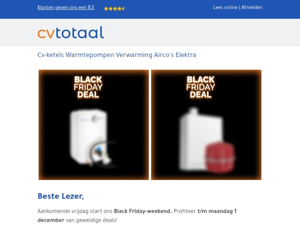 Pak de beste deals tijdens ons Black Friday-weekend!