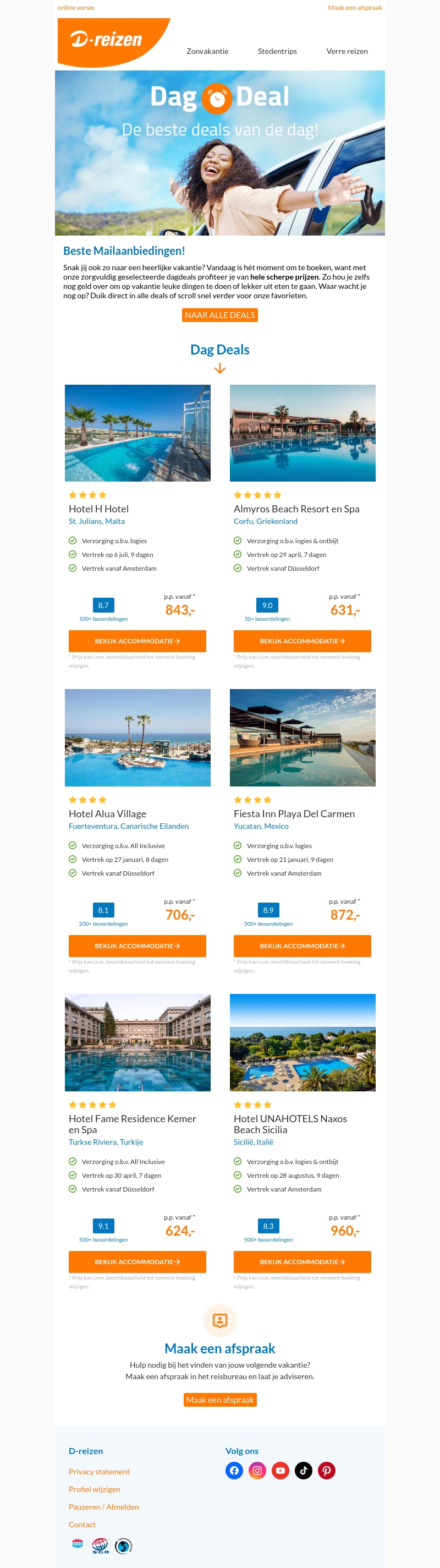 Grijp je kans: betaalbare last minutes! Grijp je kans: betaalbare last minutes!