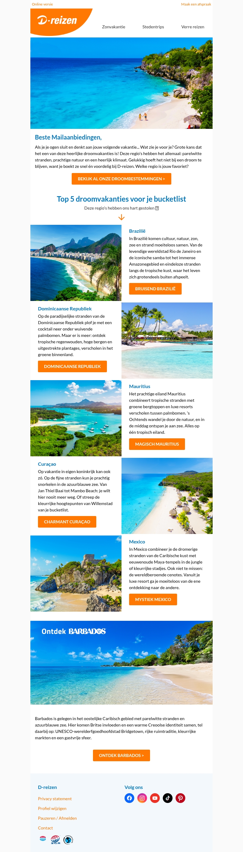 Onze droomvakanties voor in de zomer ☀️ Onze droomvakanties voor in de zomer ☀️