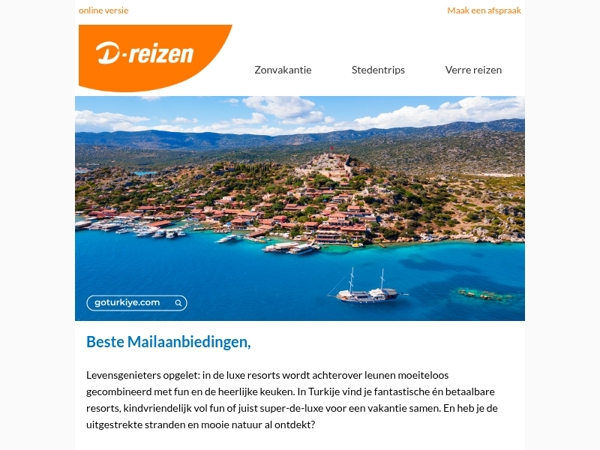 Mailaanbiedingen, Turkije wacht op je!