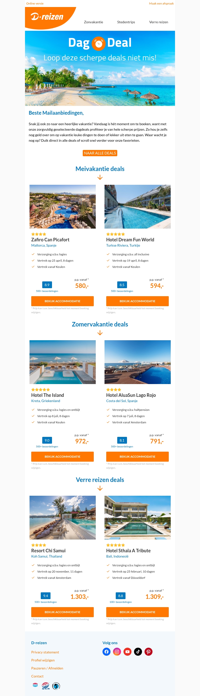 Grijp je kans: betaalbare zonvakanties! Grijp je kans: betaalbare zonvakanties!