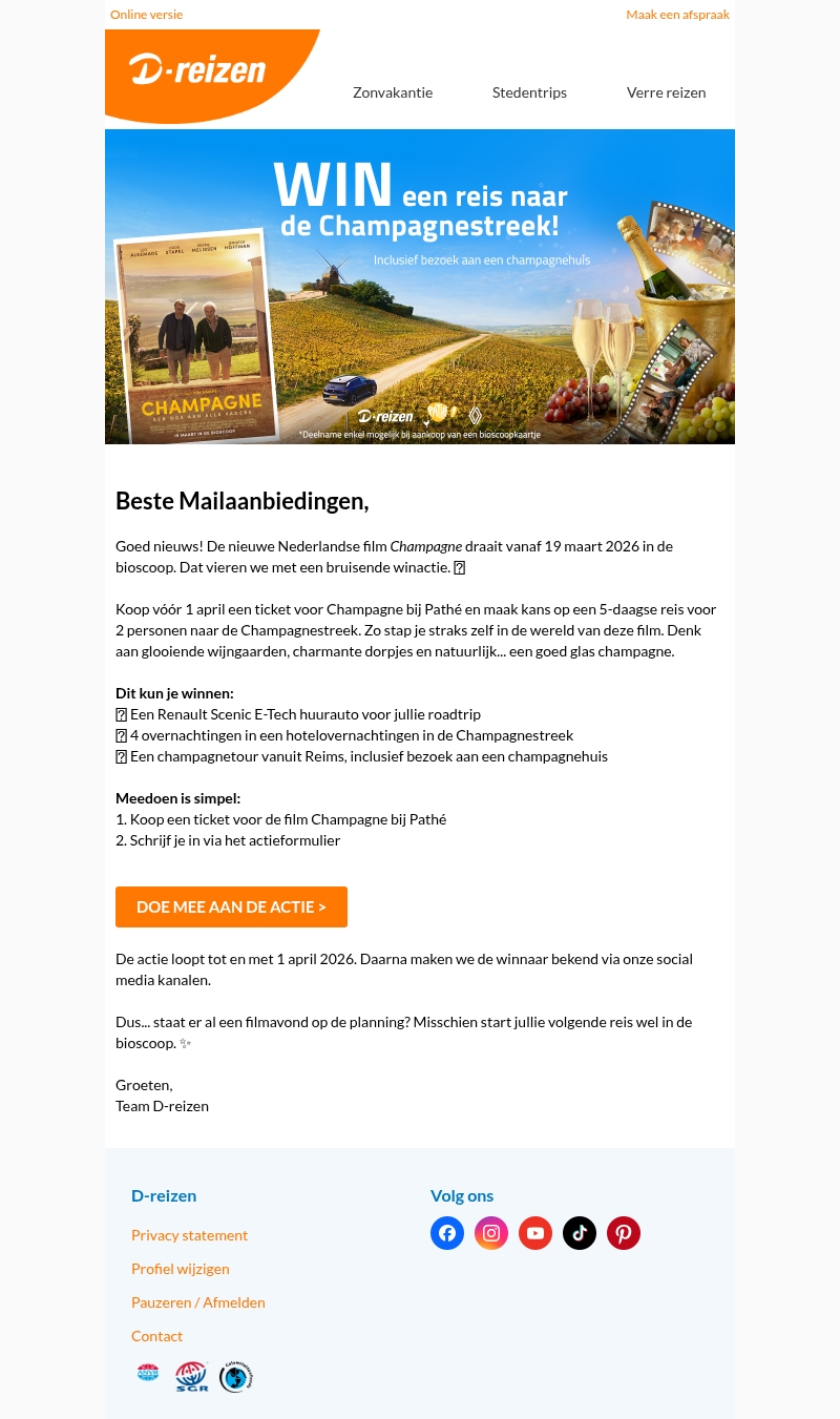 TEST: Win een reis naar de Champagnestreek 🍾 TEST: Win een reis naar de Champagnestreek 🍾