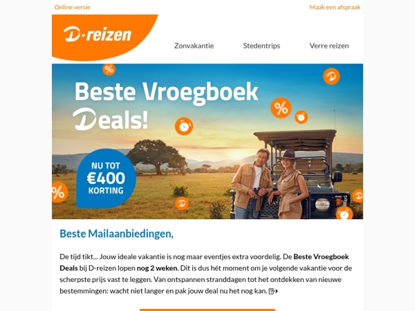 ⏰ Laatste kans op de Beste Vroegboek Deals, nog 2 weken!