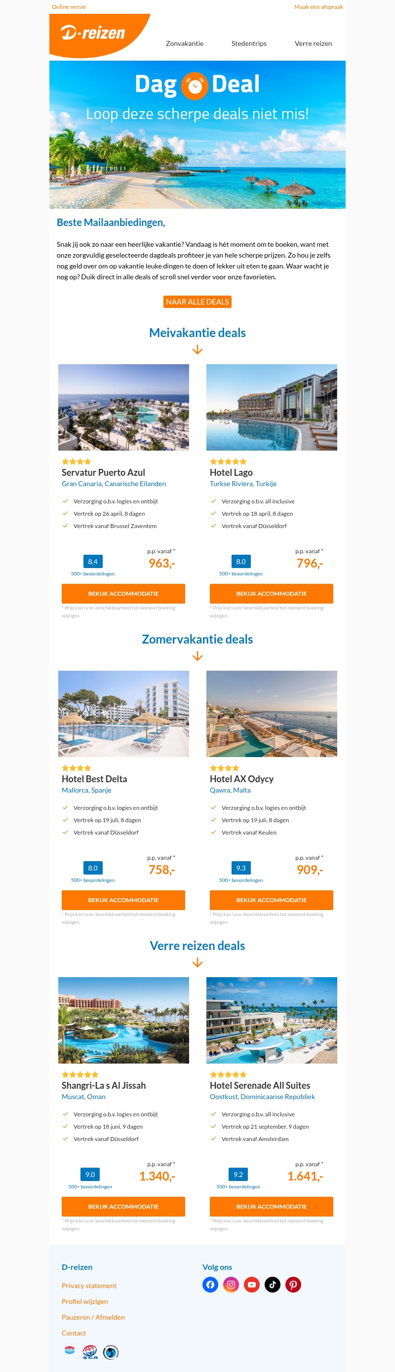 Grijp je kans: betaalbare zonvakanties! Grijp je kans: betaalbare zonvakanties!