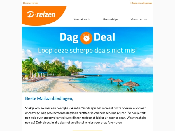 Grijp je kans: betaalbare zonvakanties!