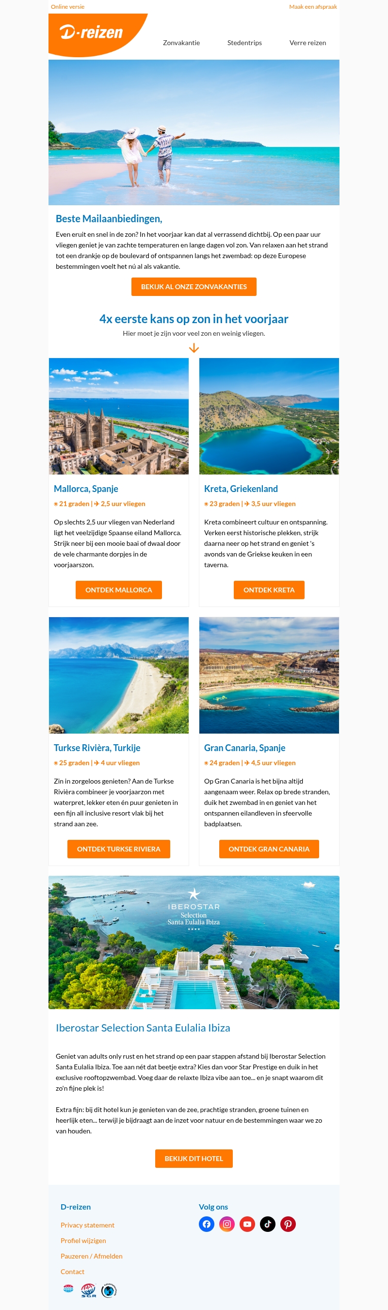 Kort vliegen, maximaal van de zon genieten? ✈️☀️ Kort vliegen, maximaal van de zon genieten? ✈️☀️