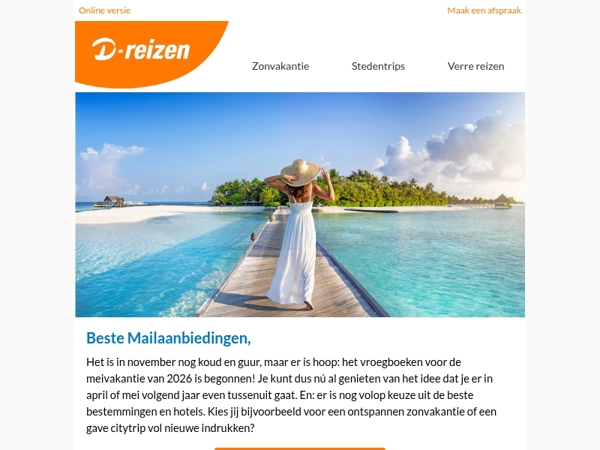 🚨 Vroegboeken voor de meivakantie