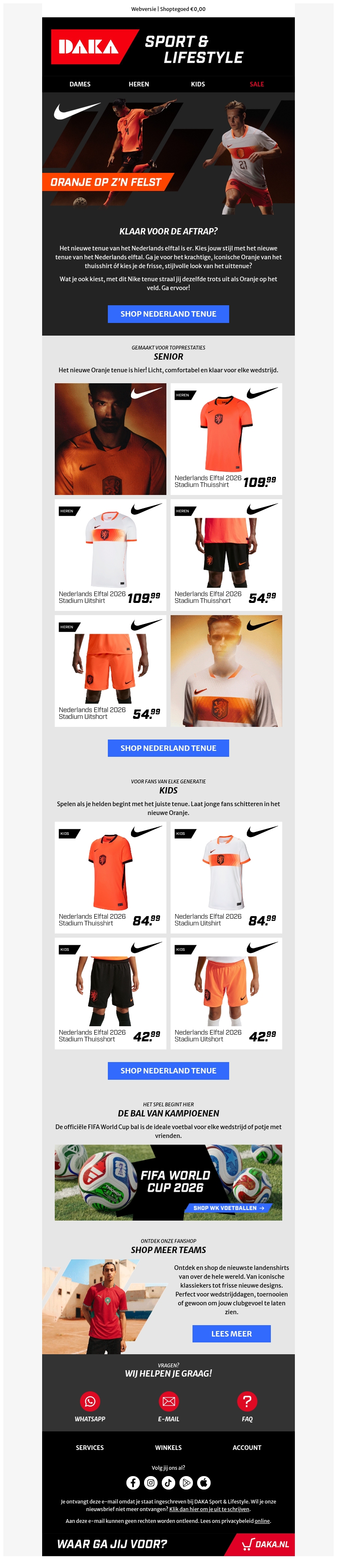 Ga voor Oranje 🧡 Het nieuwe tenue is nu verkrijgbaar! Ga voor Oranje 🧡 Het nieuwe tenue is nu verkrijgbaar!