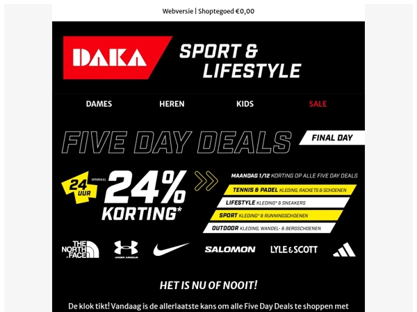 Nog enkele uren! De Five Day Deals lopen af!