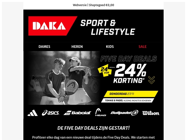 24% korting tijdens de Five Day Deals ⚡