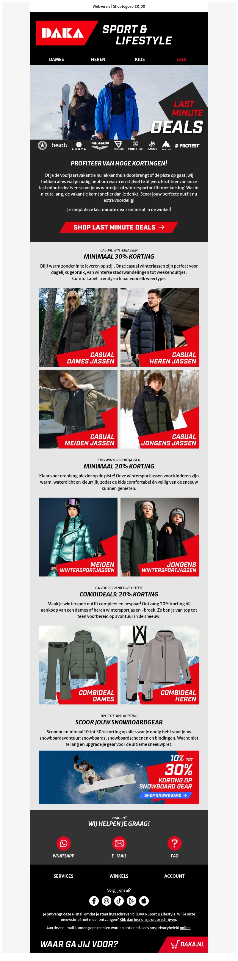 Last minute deals op wintersport en casual winterjassen ❄️ Last minute deals op wintersport en casual winterjassen ❄️