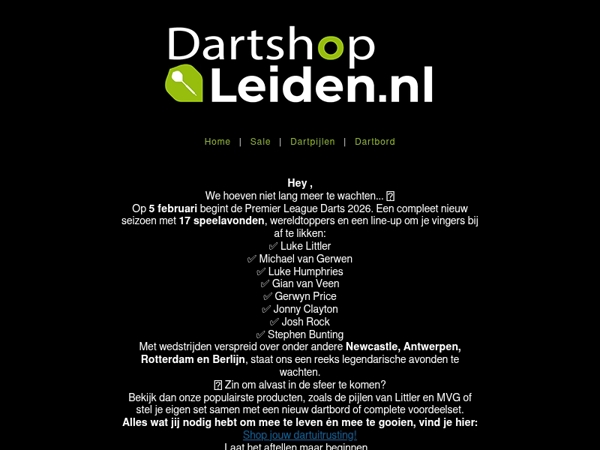 Bijna van start: Premier League Darts 2026!