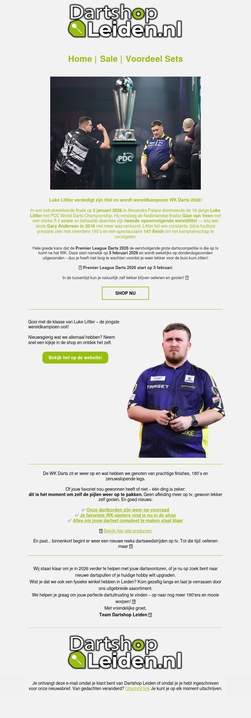 WK Darts zit erop – tijd om zelf te gaan gooien WK Darts zit erop – tijd om zelf te gaan gooien