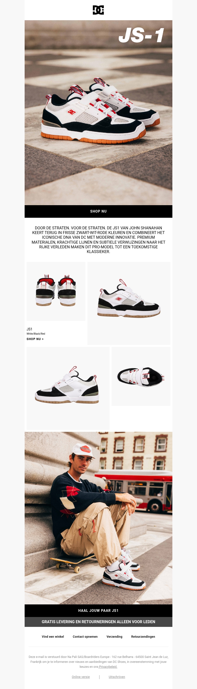 JS1 zwart-wit-rood: de nieuwste schoen van Shanahan. JS1 zwart-wit-rood: de nieuwste schoen van Shanahan.