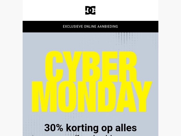 Uitzonderlijke verlenging van Cyber Monday!
