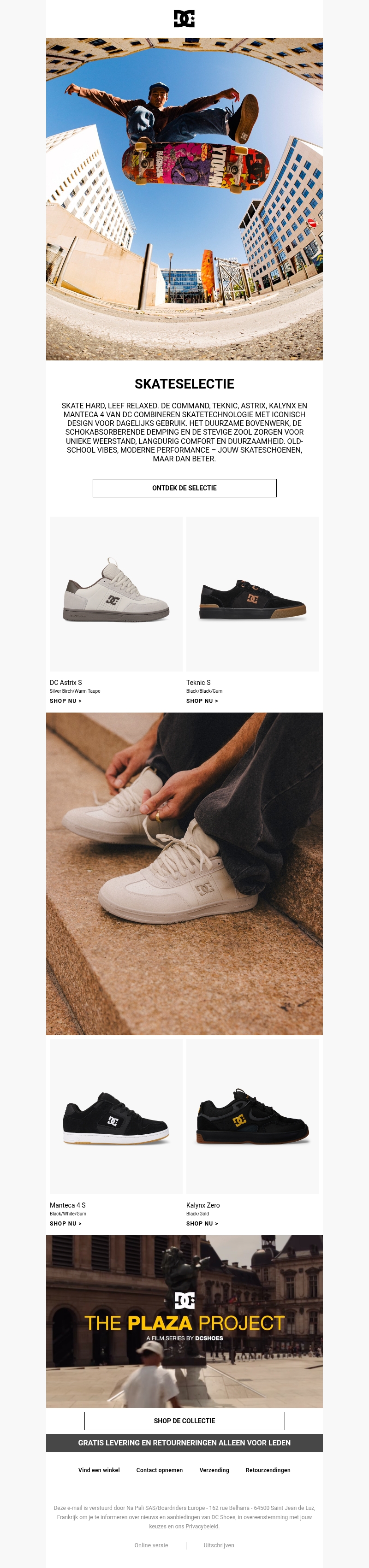 DC Skate-collectie: topprestaties en dagelijks comfort. DC Skate-collectie: topprestaties en dagelijks comfort.