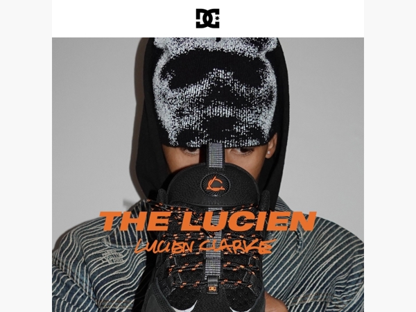 Lucien S: luxe skateschoenen in Black en Shock Orange