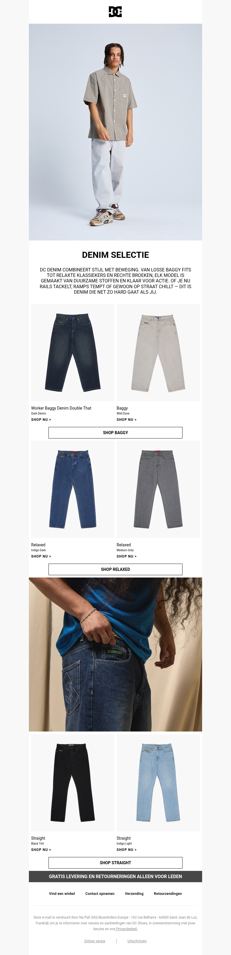 DC denim: alle looks, al het comfort. DC denim: alle looks, al het comfort.