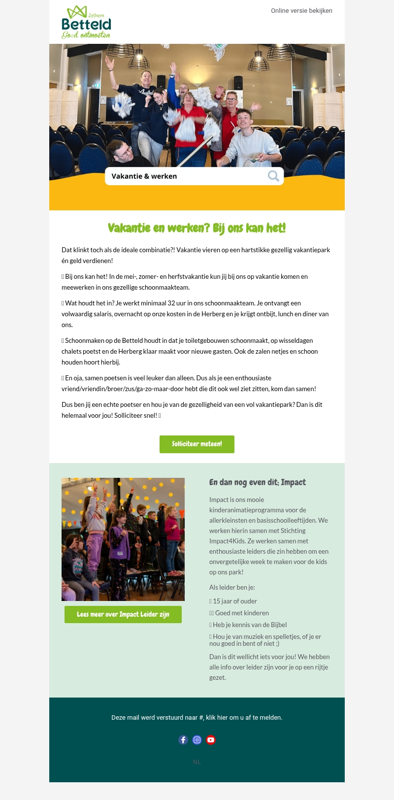 Vakantie & werken? Kan bij ons! π§Ό π§½ Vakantie & werken? Kan bij ons! π§Ό π§½