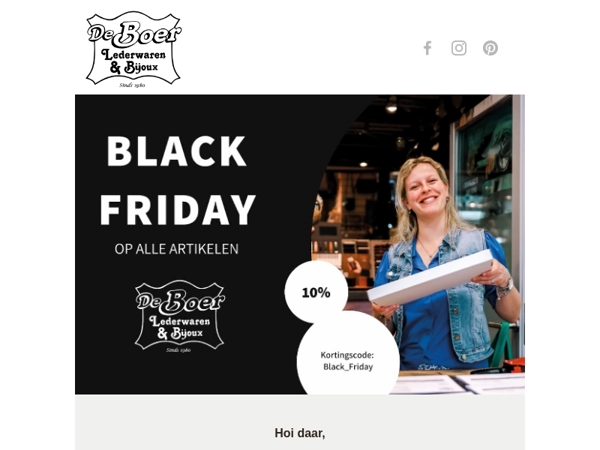 Black Friday is begonnen: 10% korting op álles! 🎉