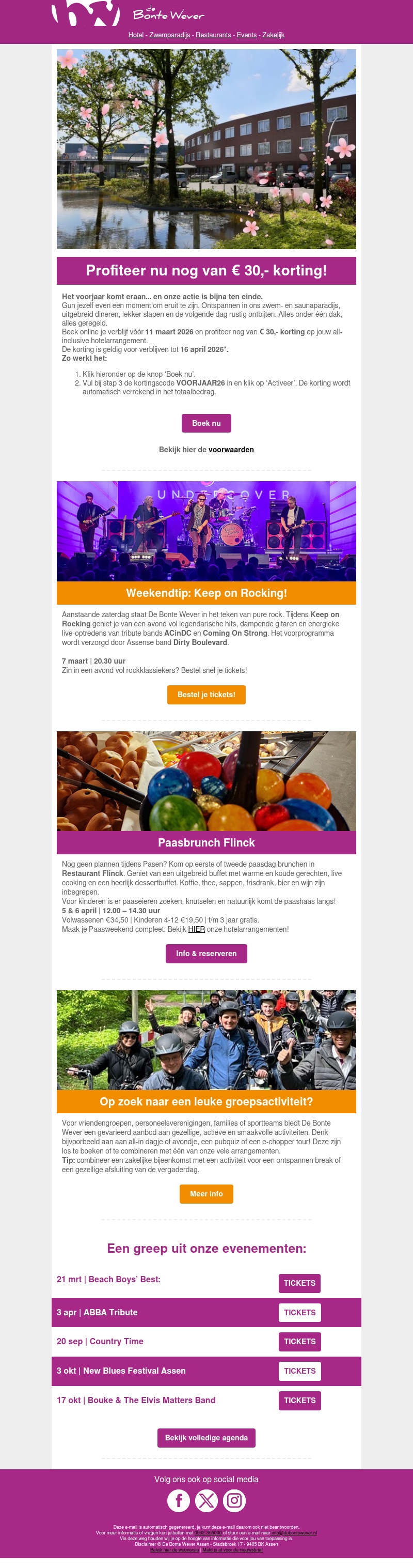 Voorjaarsvoordeel, Paasbrunch en een rockavond 🎸🐣 Voorjaarsvoordeel, Paasbrunch en een rockavond 🎸🐣