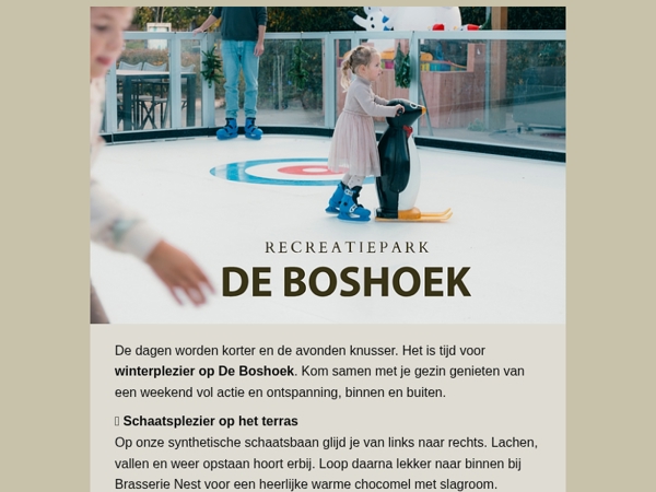 Glijd de winter in: schaatsen, zwemmen en gezelligheid bij De Boshoek ⛸️❄️