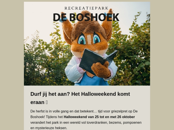 🎃 Beleef het Halloweekend bij De Boshoek!