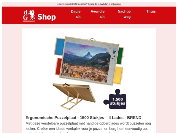 Leg voortaan comfortabel puzzels zonder een stijve nek