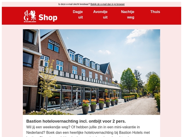 Ga er extra voordelig echt even tussenuit bij Bastion