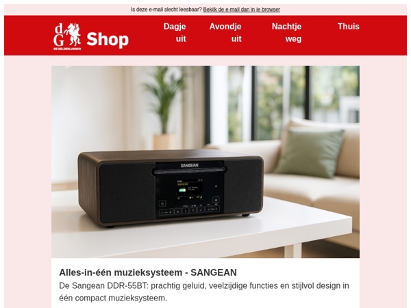 Geniet van prachtig geluid in één compact muzieksysteem