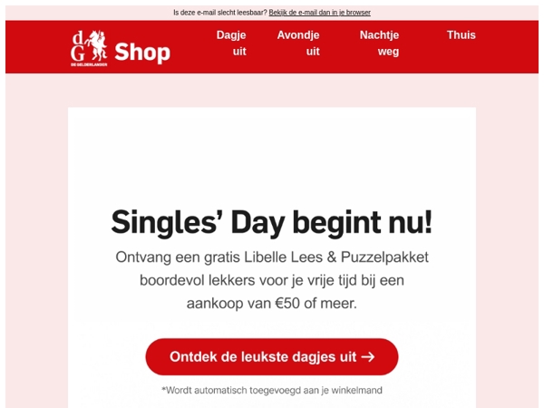 Alleen vandaag! Singles' Day