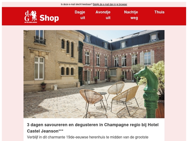 Overnacht temidden van de Champagne wijgaarden