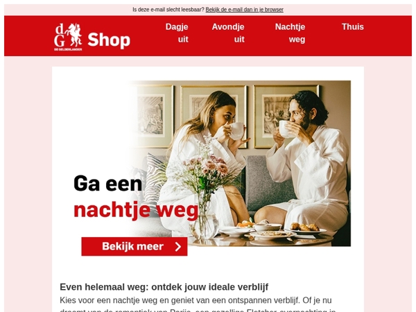 Nachtjes weg: Ontsnap met korting