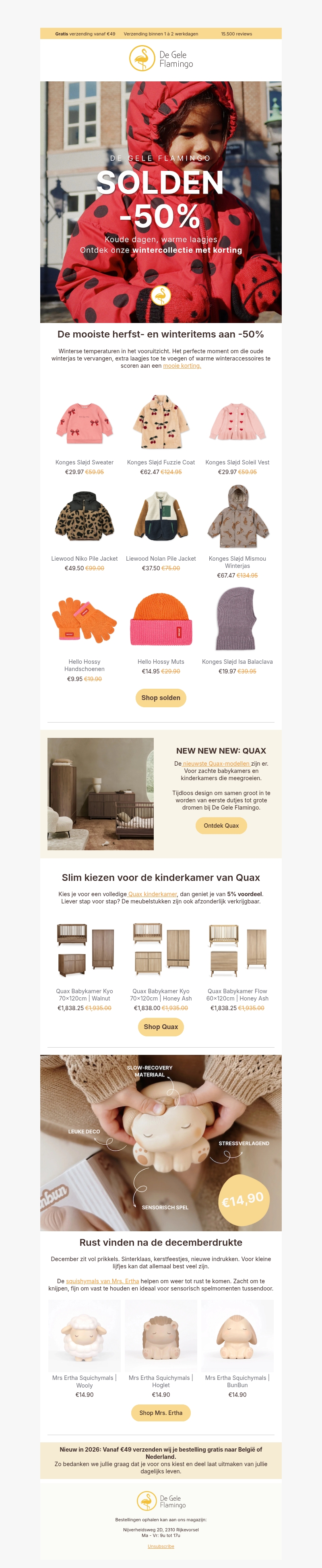SOLDEN start nu! ✨ 50% korting op de wintercollectie ❄️ SOLDEN start nu! ✨ 50% korting op de wintercollectie ❄️