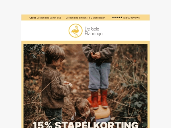 LAATSTE DAG 💛 15% korting op ALLES* vanaf 85 euro