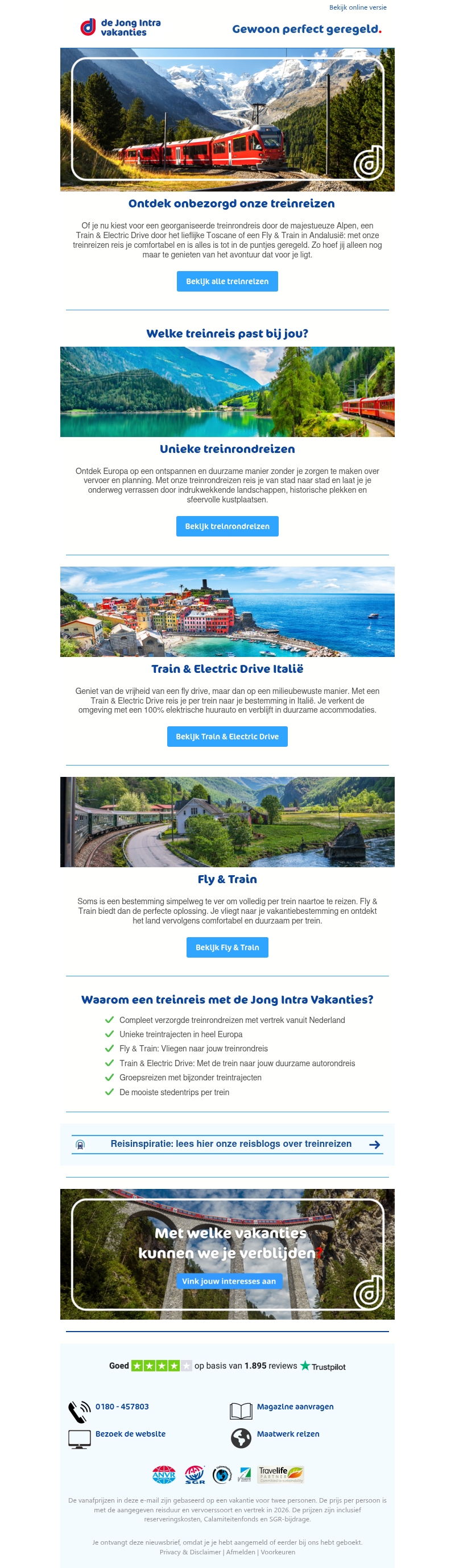 π Je volgende vakantie begint op het spoor π Je volgende vakantie begint op het spoor