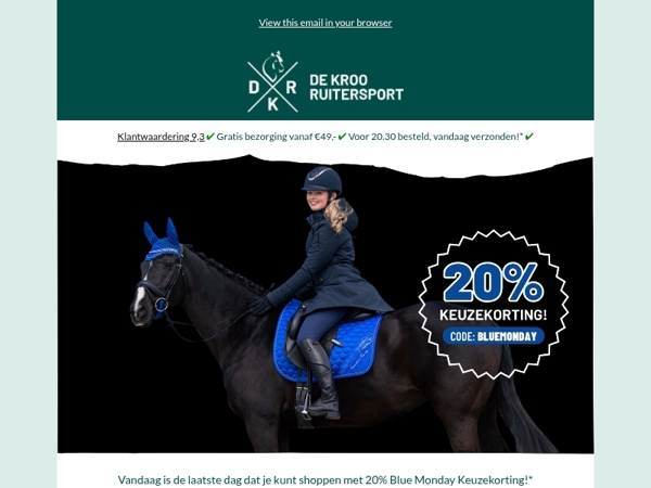 -20% Blue Monday Keuzekorting 💙 laatste kans!