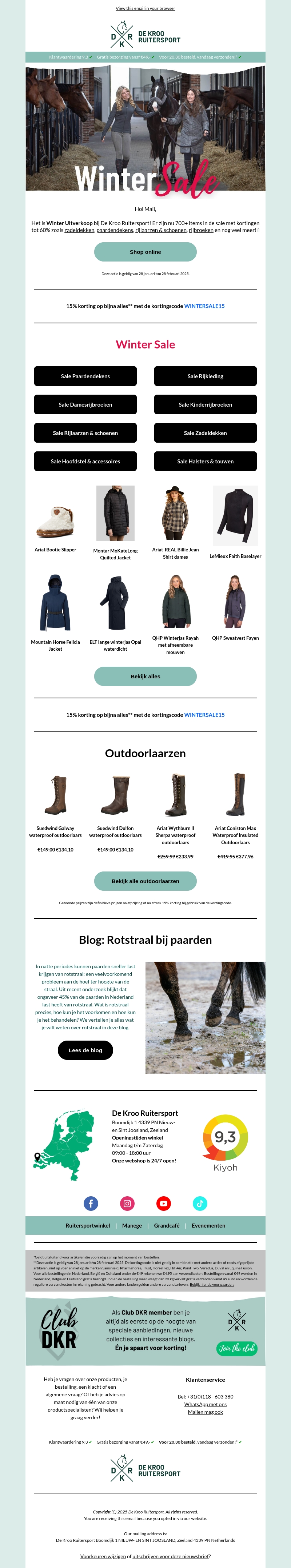 Winter Uitverkoop bij De Kroo Ruitersport 𤊠Winter Uitverkoop bij De Kroo Ruitersport đ¤Š