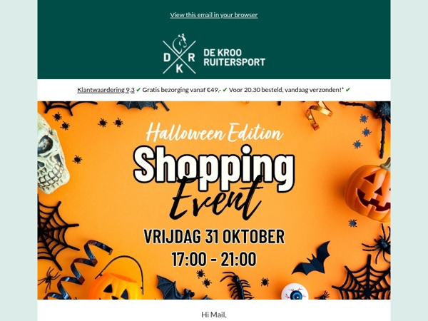 Alléén vanavond: Shopping Event! 🎃