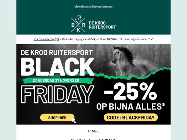 Black Friday begint vandaag! 🖤