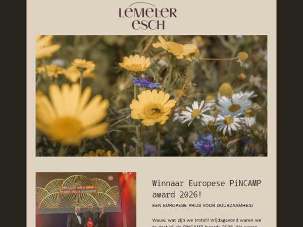 🌿 Winnaar Europese PiNCAMP award 2026!